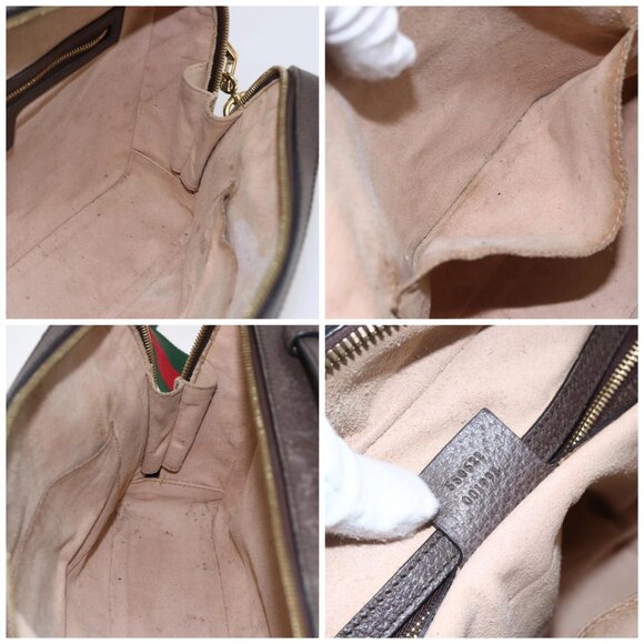 GUCCI Ophidia GG Supreme Web Sherry Line Bag PVC Beige 550622 Auth 149185 - Picture 16 of 16